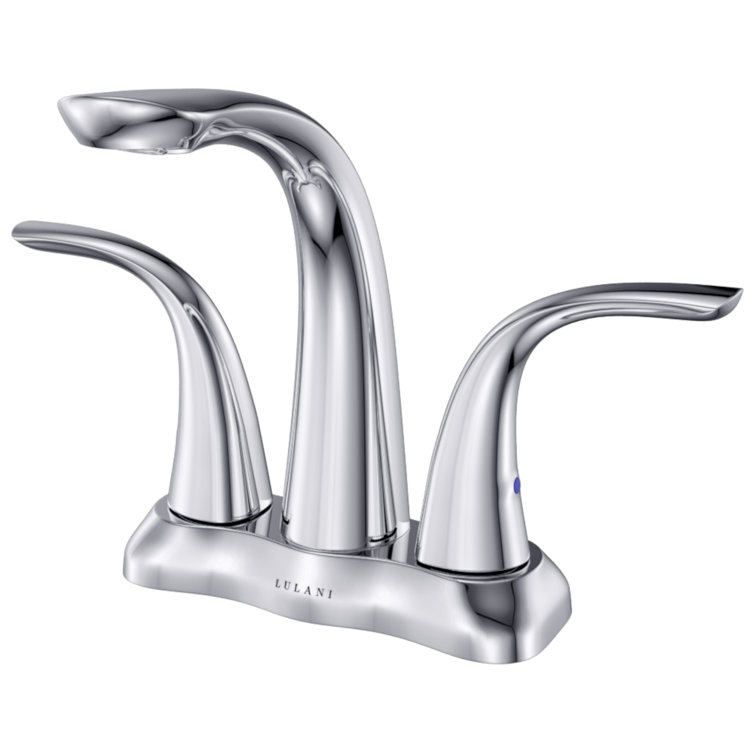 Kauai Chrome 4" Centerset 2 Handle Bathroom Faucet