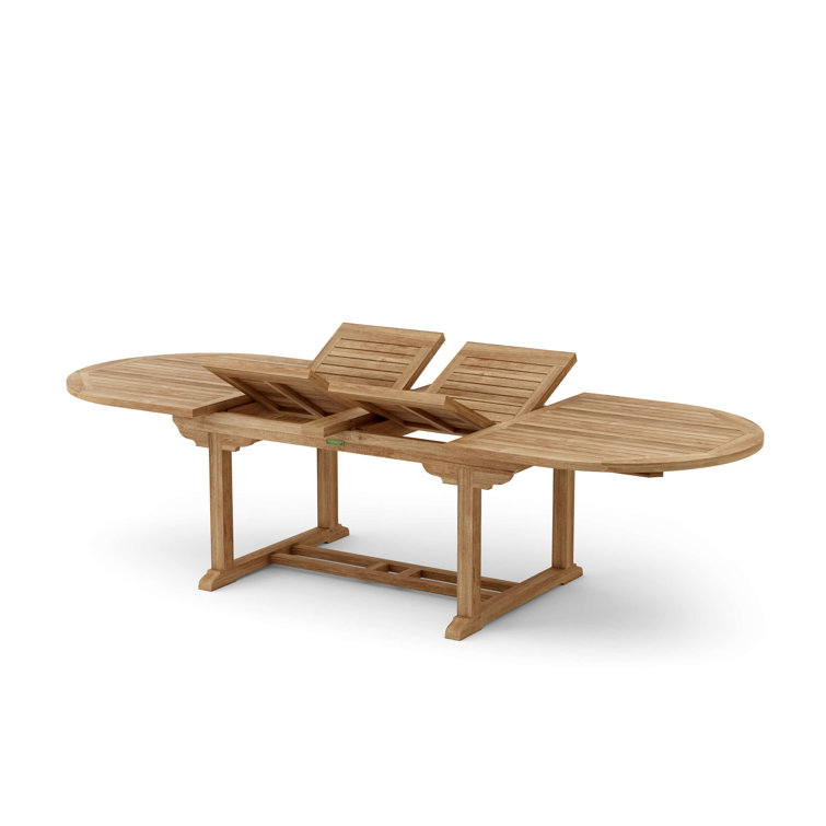 Bahama 84'' Oval Teak Outdoor Extension Dining Table