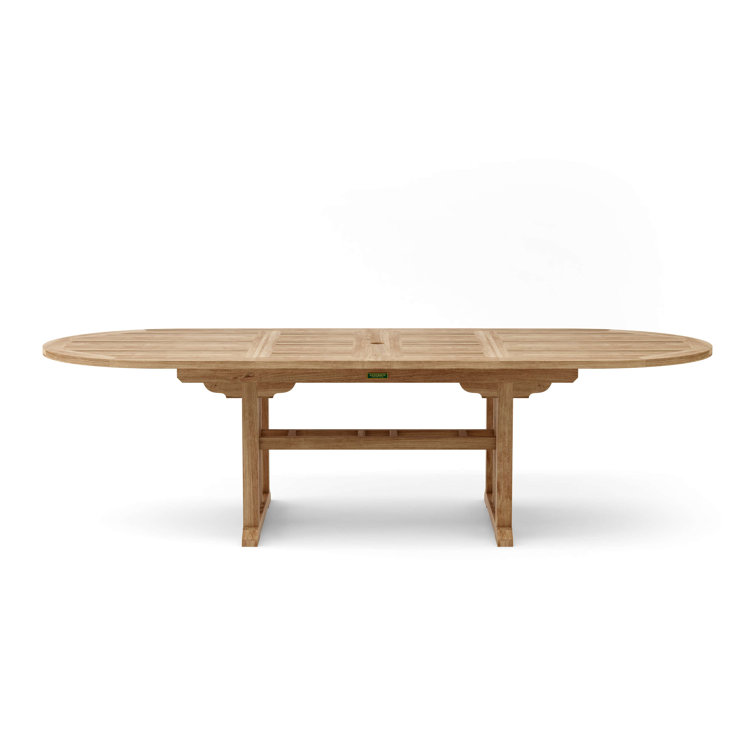 Natural Teak 8-Person Oval Extension Dining Set