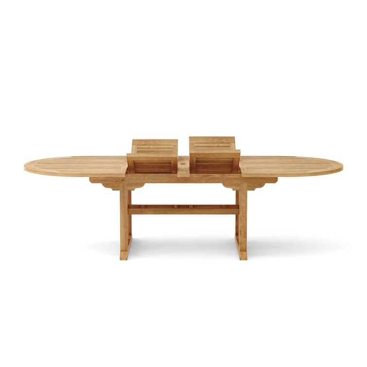 Natural Teak 8-Person Oval Outdoor Dining Set
