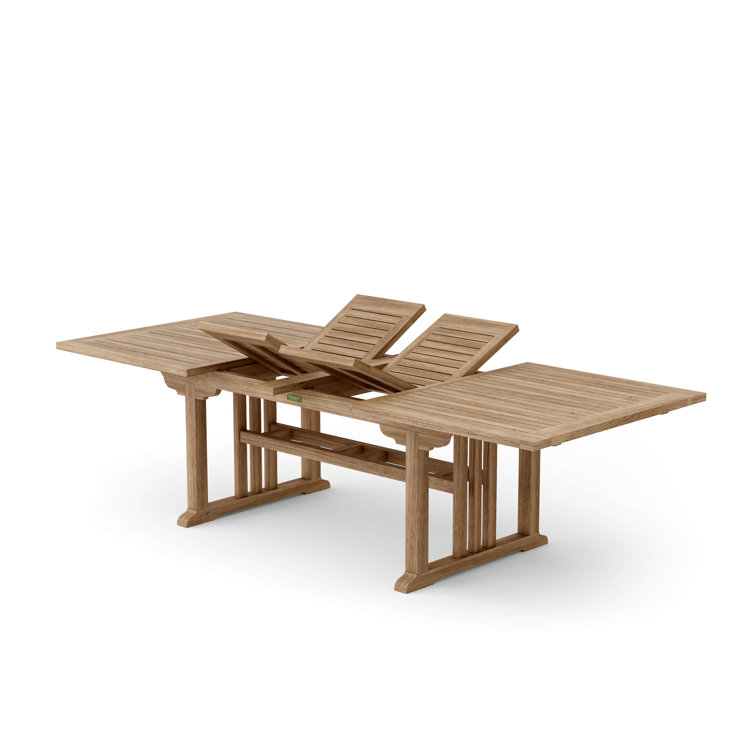 Sahara 106" Rectangular Teak Outdoor Extension Dining Table