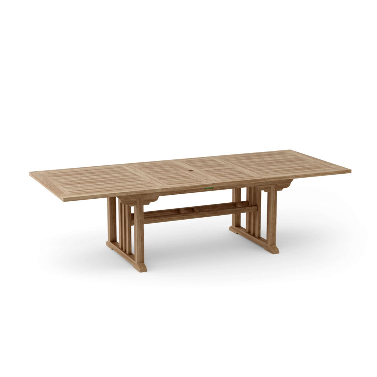 Sahara 106" Rectangular Teak Outdoor Extension Dining Table