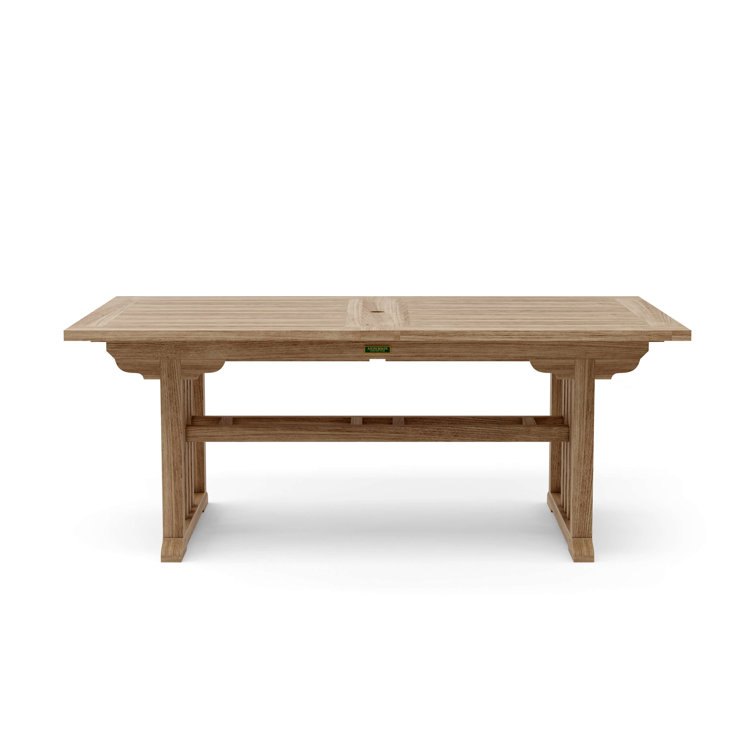Sahara 106" Rectangular Teak Outdoor Extension Dining Table