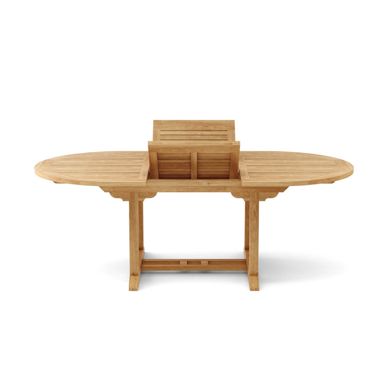 Natural Teak 8-Person Oval Outdoor Dining Set
