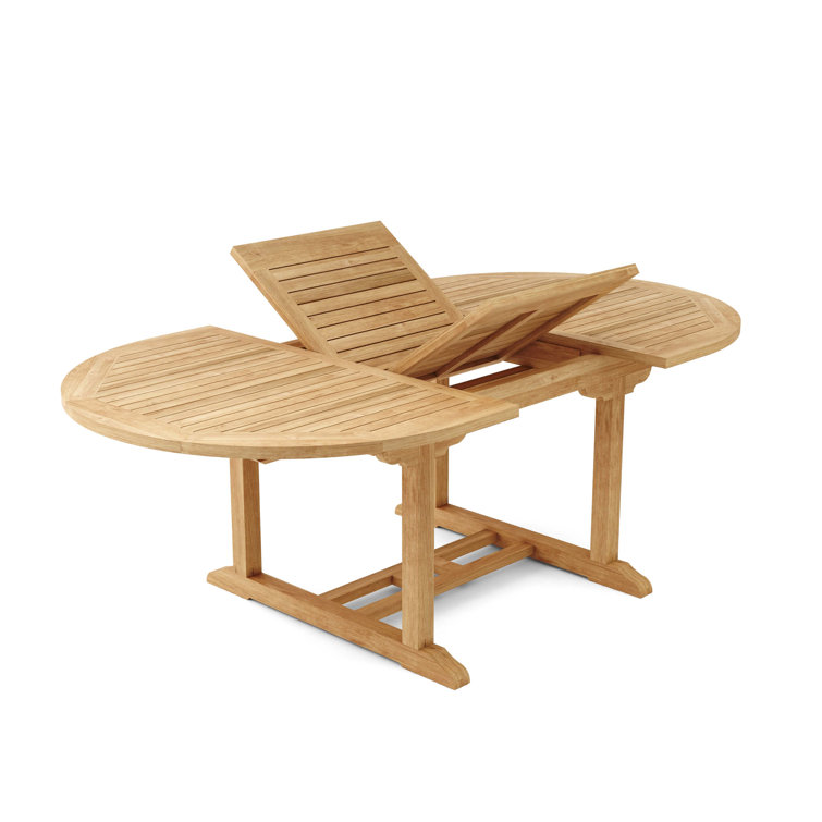 Natural Teak 8-Person Oval Outdoor Dining Set