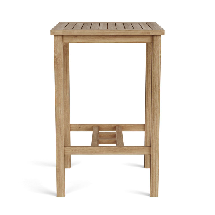 Avalon Natural Teak Outdoor Square Bar Table