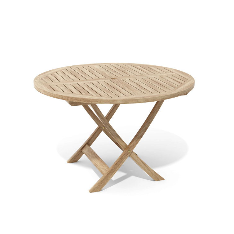Bahama 47" Natural Teak Round Folding Table