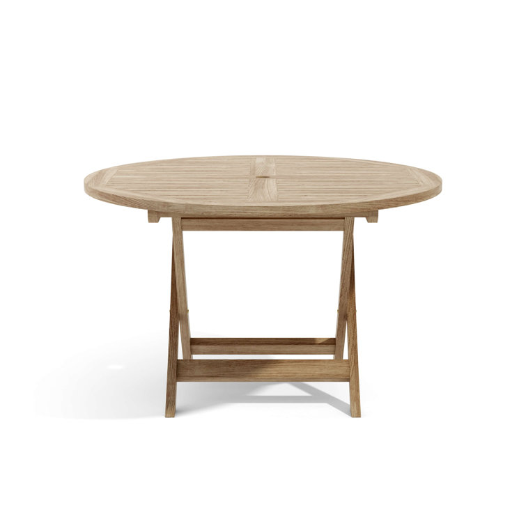 Bahama 47" Natural Teak Round Folding Table