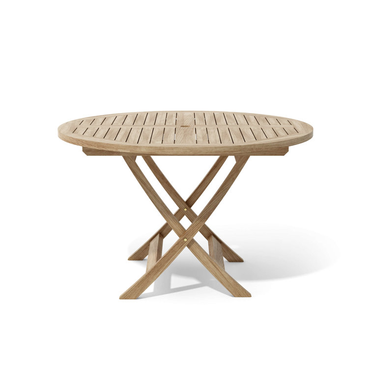 Bahama 47" Natural Teak Round Folding Table