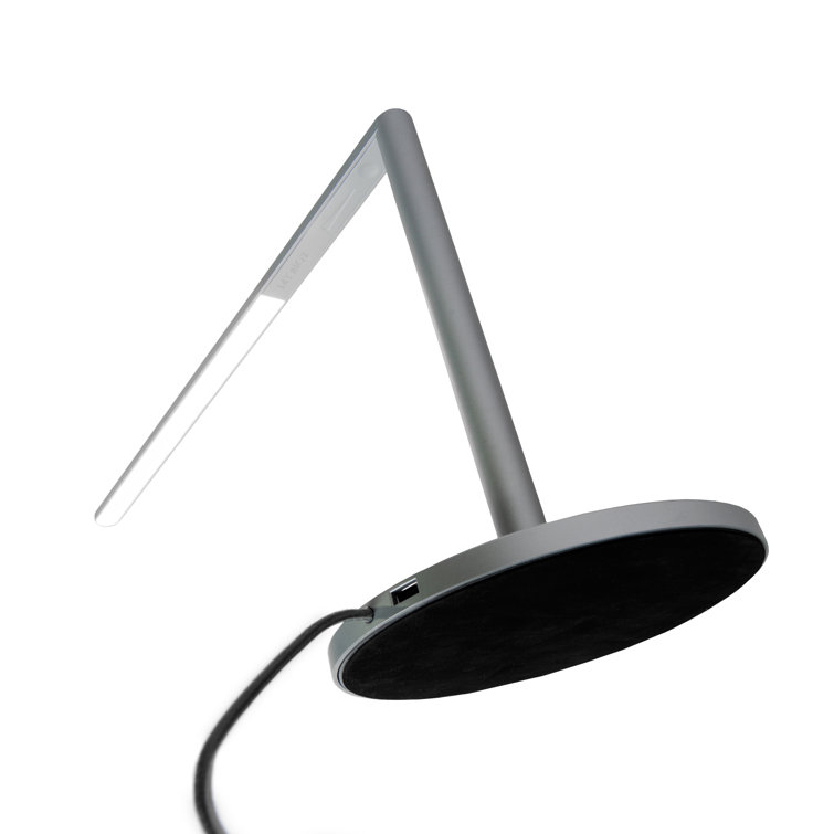 Sleek Lady7 Silver Adjustable LED Desk Lamp with USB