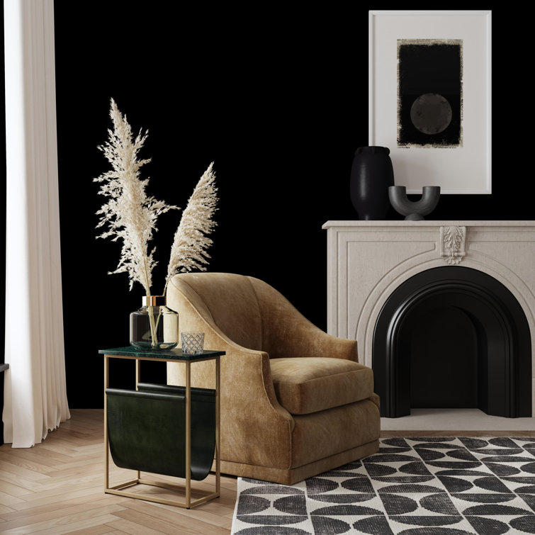 Green Marble and Gold Metal Magazine Side Table