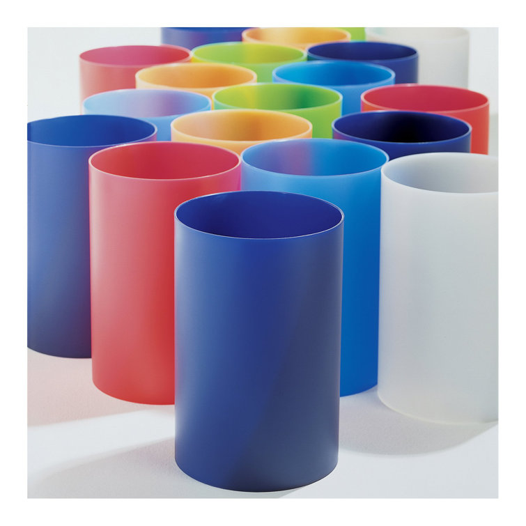 White Soft Touch Recycled Plastic Waste Basket