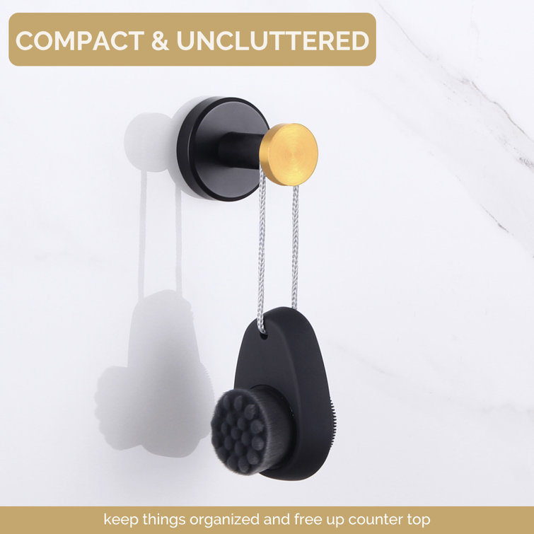 Black and Gold Stainless Steel Wall Mounted Robe Hook