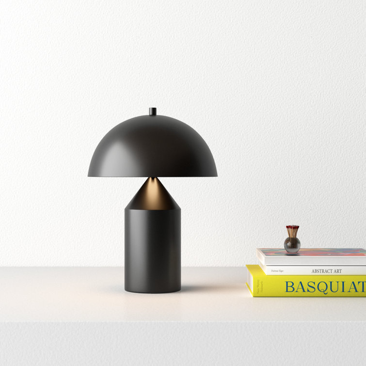Black Metal Dome Shade Table Lamp