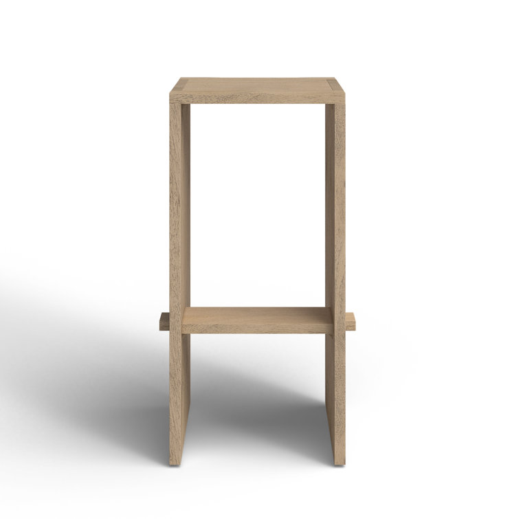 Dalina Light Brown Solid Wood Bar Stool