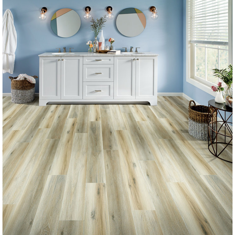 Misted Sunrise Light Brown Waterproof Vinyl Plank Flooring