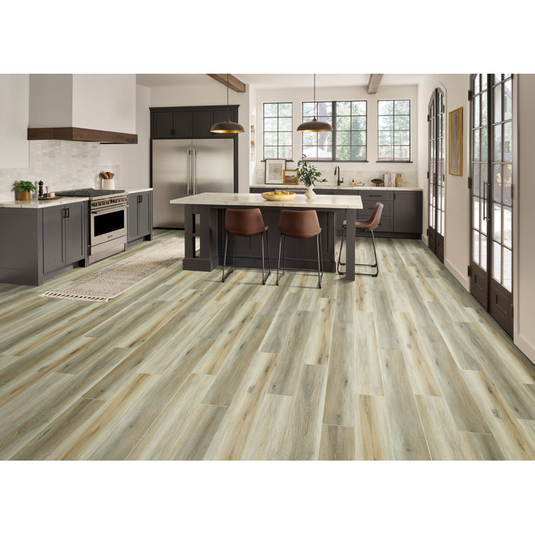 Misted Sunrise Light Brown Waterproof Vinyl Plank Flooring