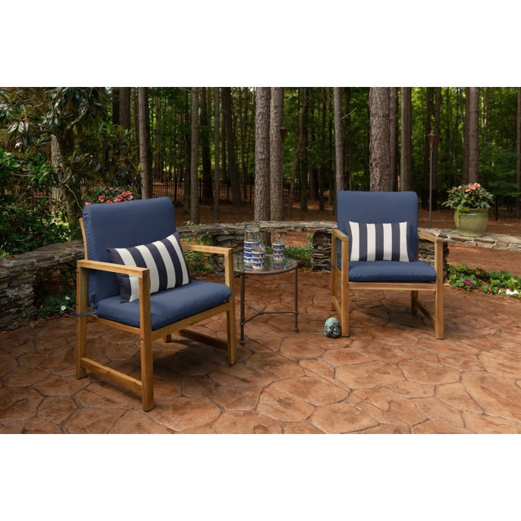 Casual Cushion Stripe Sunbrella Fabric 1-Piece Indoor/Outdoor Pillow