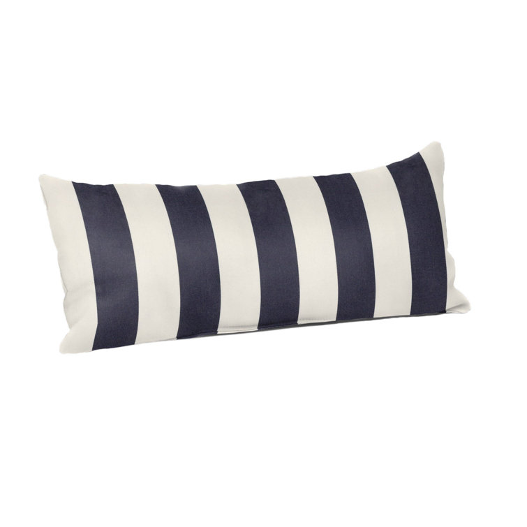Casual Cushion Stripe Sunbrella Fabric 1-Piece Indoor/Outdoor Pillow