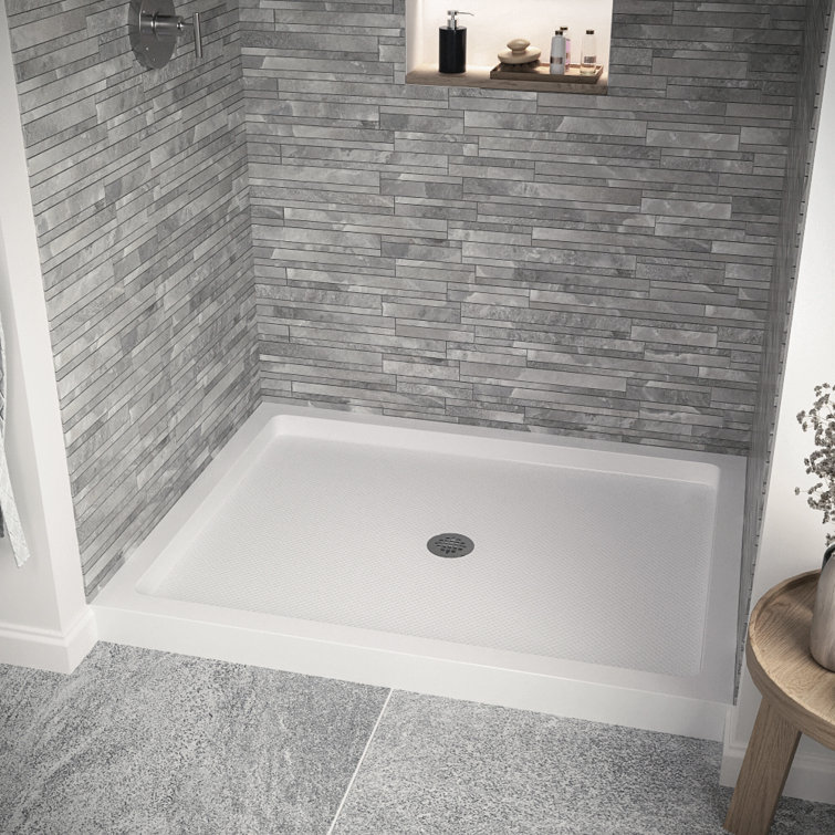48'' x 36'' Glossy White Acrylic Rectangular Shower Base