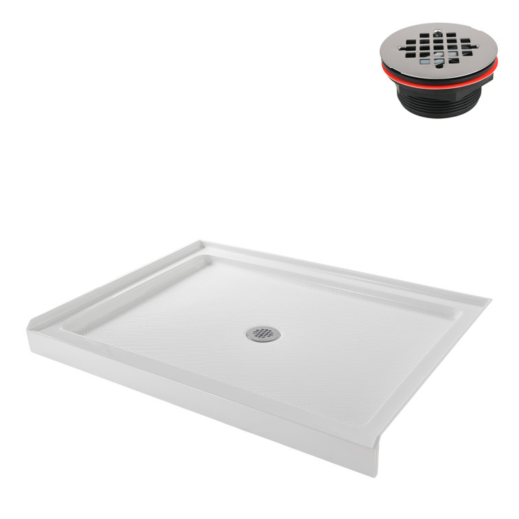 48'' x 36'' Glossy White Acrylic Rectangular Shower Base