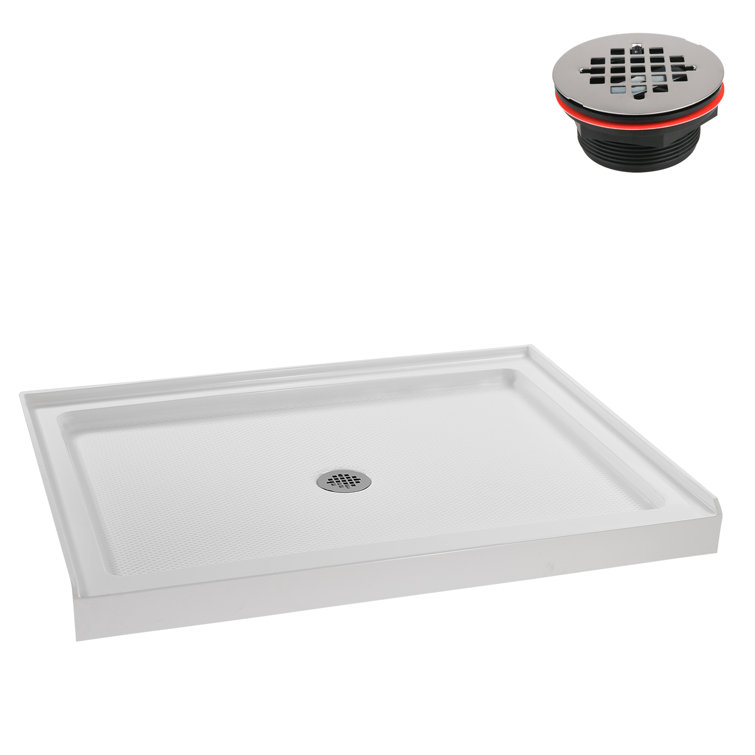 48'' x 36'' Glossy White Acrylic Rectangular Shower Base