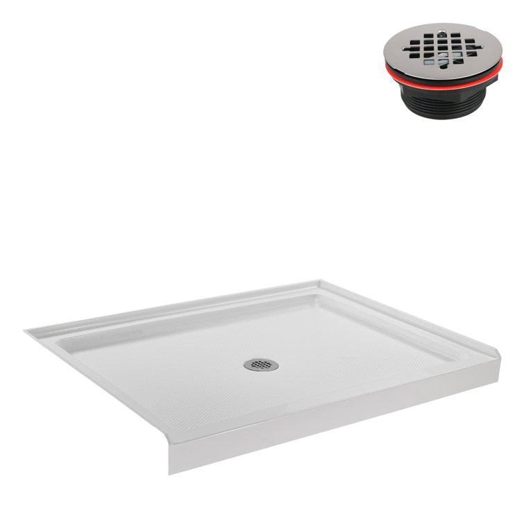 48'' x 36'' Glossy White Acrylic Rectangular Shower Base