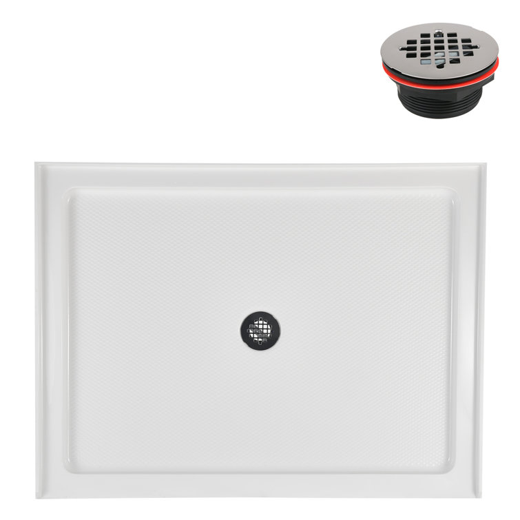 48'' x 36'' Glossy White Acrylic Rectangular Shower Base