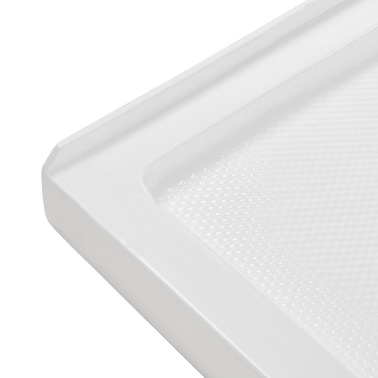 36'' White Acrylic Square Shower Base with Right Drain