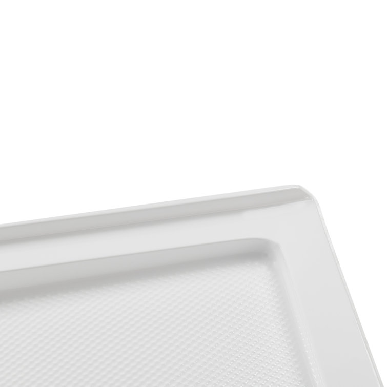 48'' White Acrylic Rectangular Corner Shower Base with Right Drain