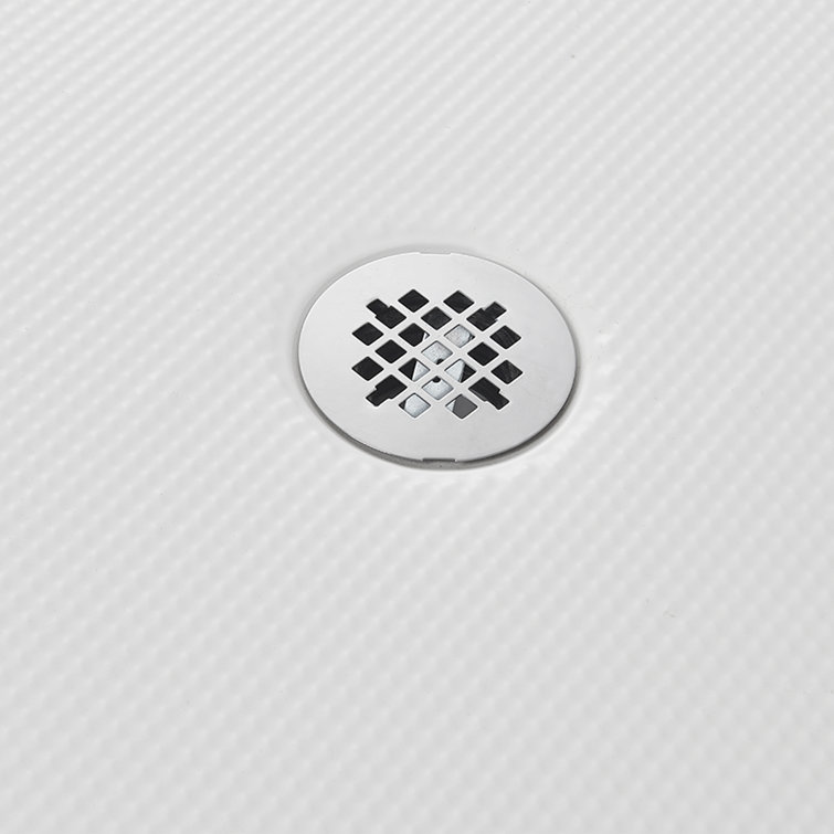 48'' Glossy White Rectangular Acrylic Shower Base with Center Drain