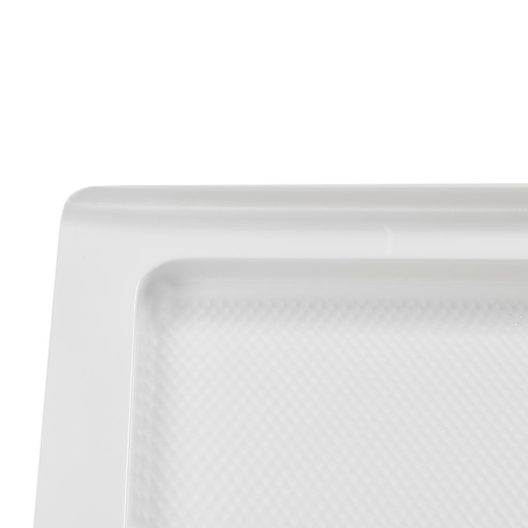 36'' White Acrylic Corner Shower Base with Right Hand Drain