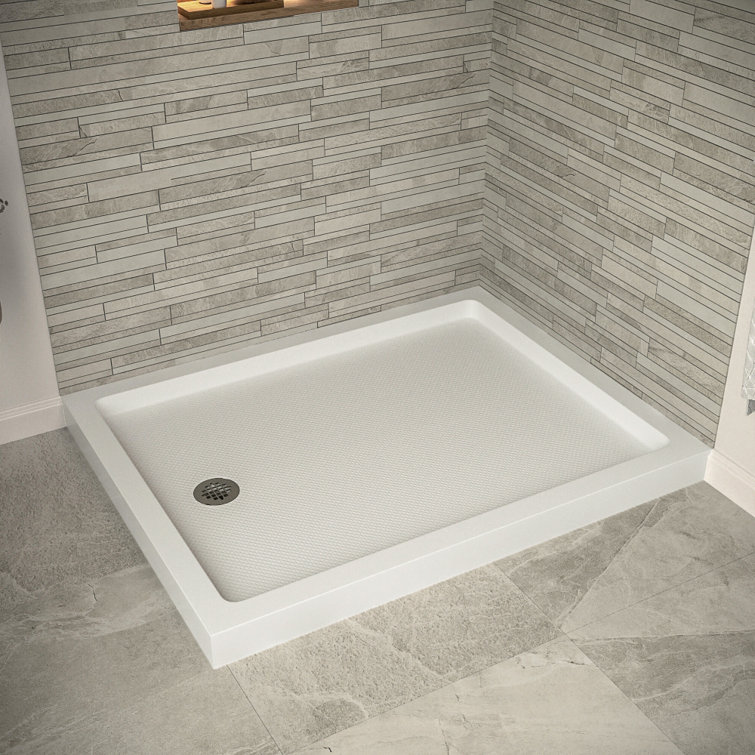 48'' x 36'' Glossy White Acrylic Rectangular Shower Base