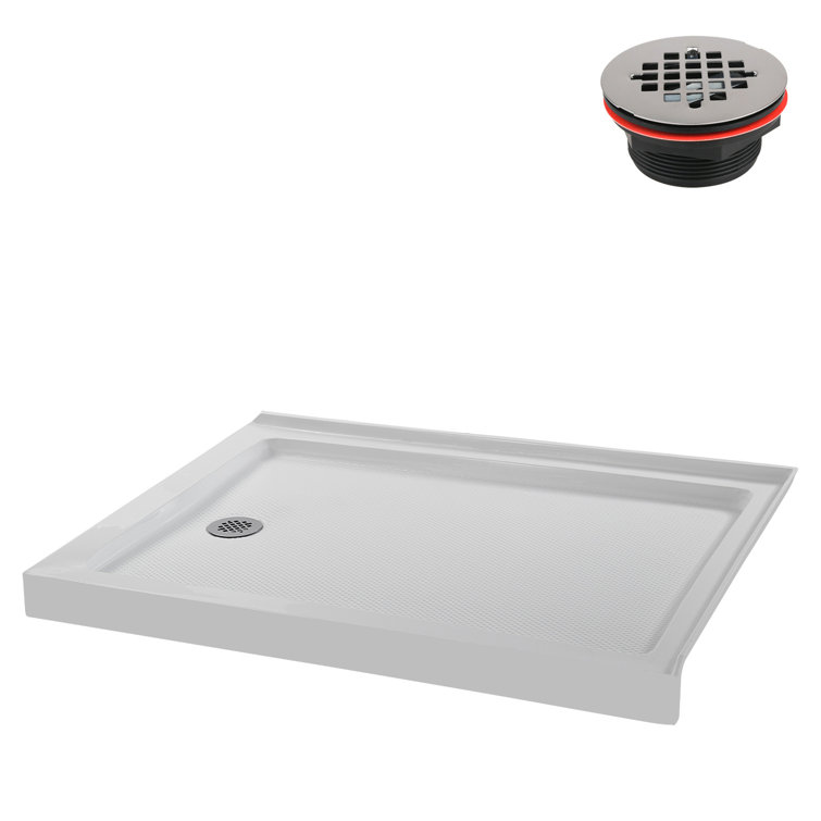 48'' x 36'' Glossy White Acrylic Rectangular Shower Base