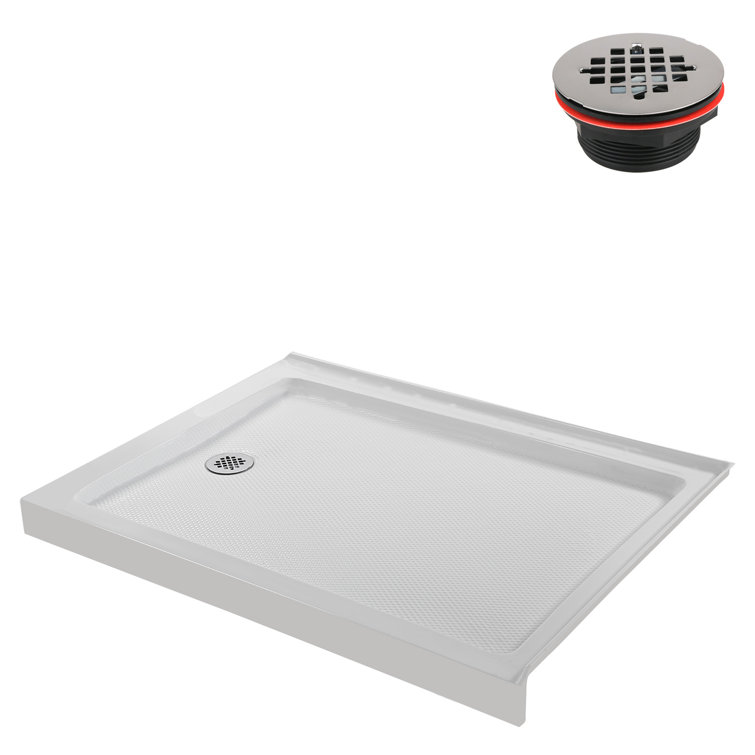 48'' x 36'' Glossy White Acrylic Rectangular Shower Base