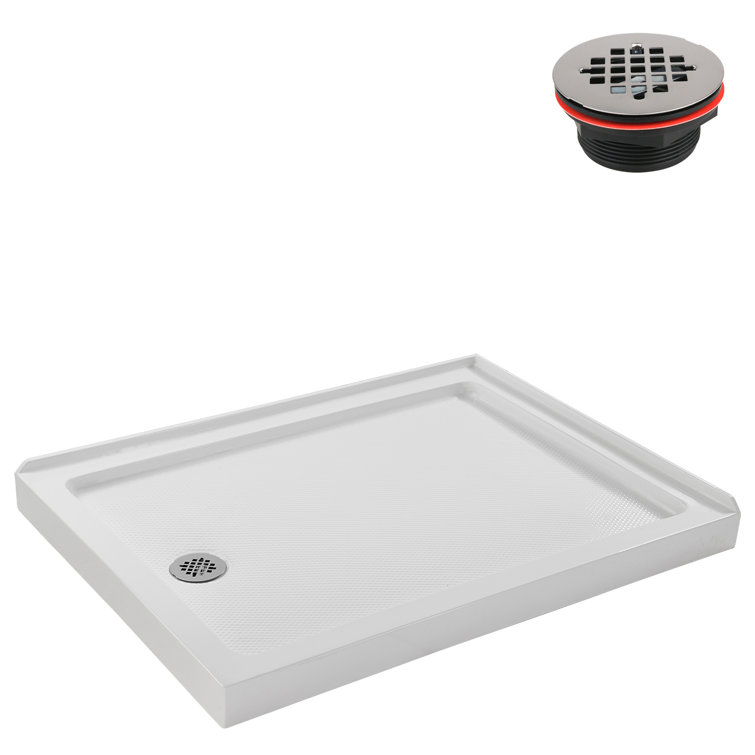 48'' x 36'' Glossy White Acrylic Rectangular Shower Base