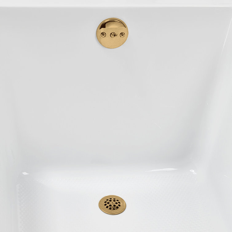 60" x 32" Acrylic Soaking Drop-In Bathtub, Drain Included