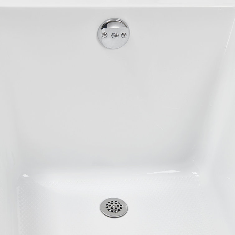 60" x 32" Glossy White Acrylic Soaking Drop-In Bathtub