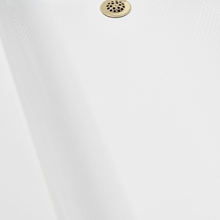 60" x 32" Glossy White Acrylic Soaking Drop-In Bathtub