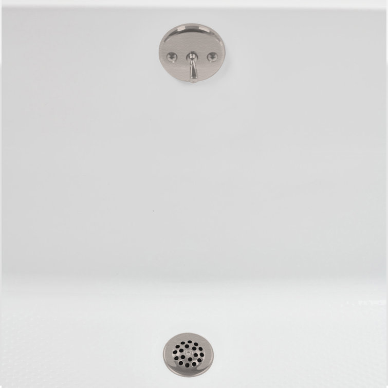 66'' x 34'' Glossy White Acrylic Soaking Drop-In Bathtub