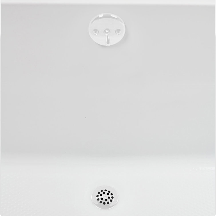 60" x 32" Glossy White Acrylic Drop-In Soaking Bathtub