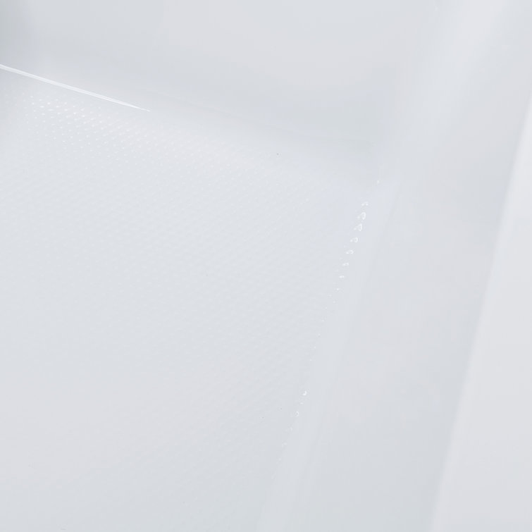 60" x 32" Glossy White Acrylic Drop-In Soaking Bathtub
