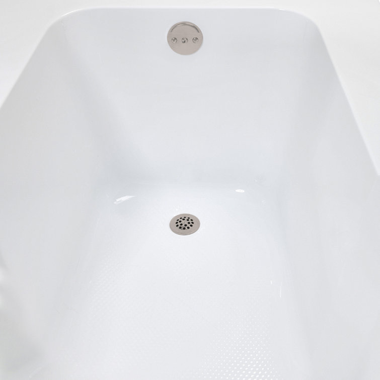 72'' x 36'' Glossy White Acrylic Drop-In Soaking Bathtub