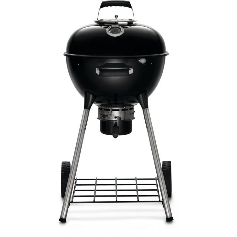 Napoleon 18-Inch Black Charcoal Kettle Grill with Stainless Steel Legs