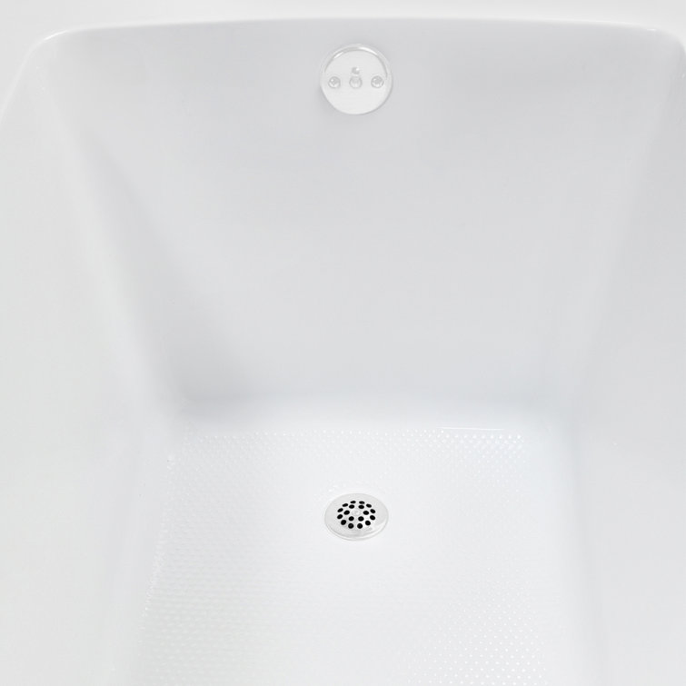 66" x 34" Glossy White Acrylic Soaking Drop-In Bathtub