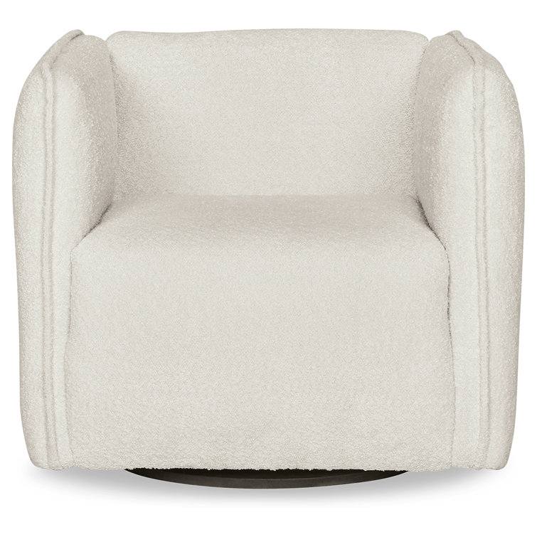 Lonoke Contemporary Gray Boucle Swivel Accent Chair