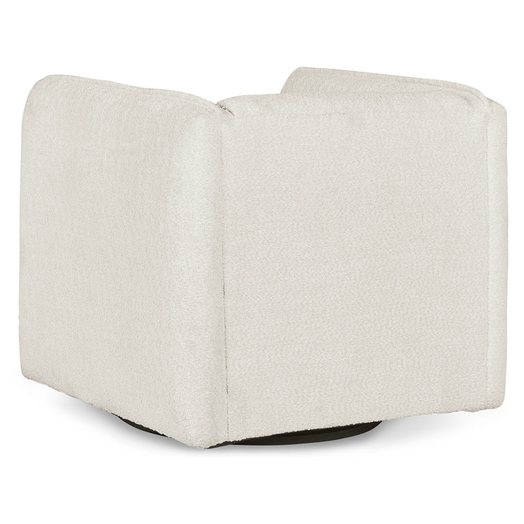 Lonoke Contemporary Gray Boucle Swivel Accent Chair