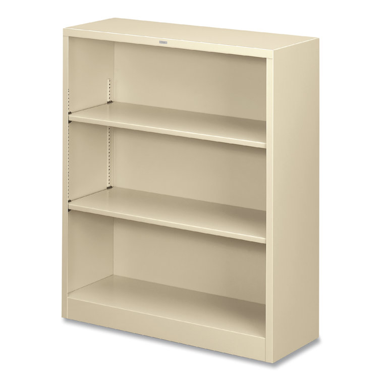 Putty Adjustable Steel Three-Shelf Bookcase, 41" Height