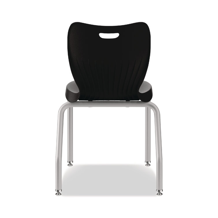 Onyx Black 19.5" Tubular Steel Stackable Classroom Chair