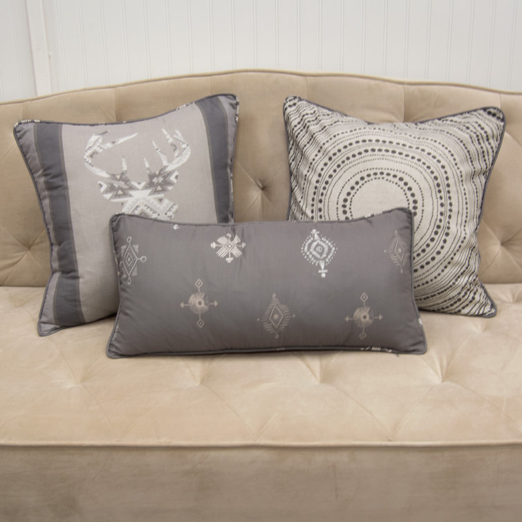 Medium Lavender Rustic Deer Decorative Throw Pillow
